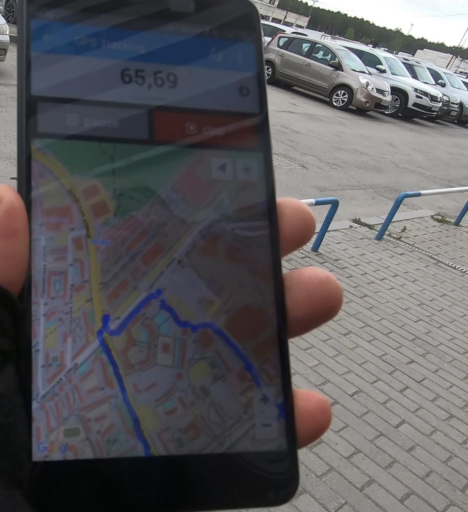 65 километров пройденного расстояния