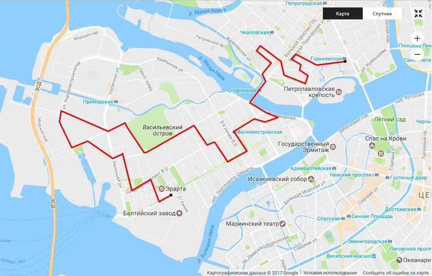 Горьковская - Большой проспект В.О.