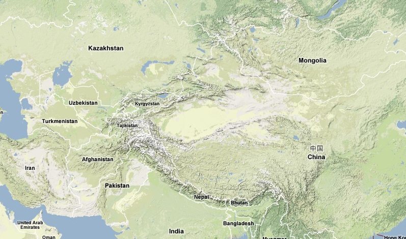 Монголия, Казахстан, Узбекистан, Туркменистан, Афганистан, Кыргызстан и др