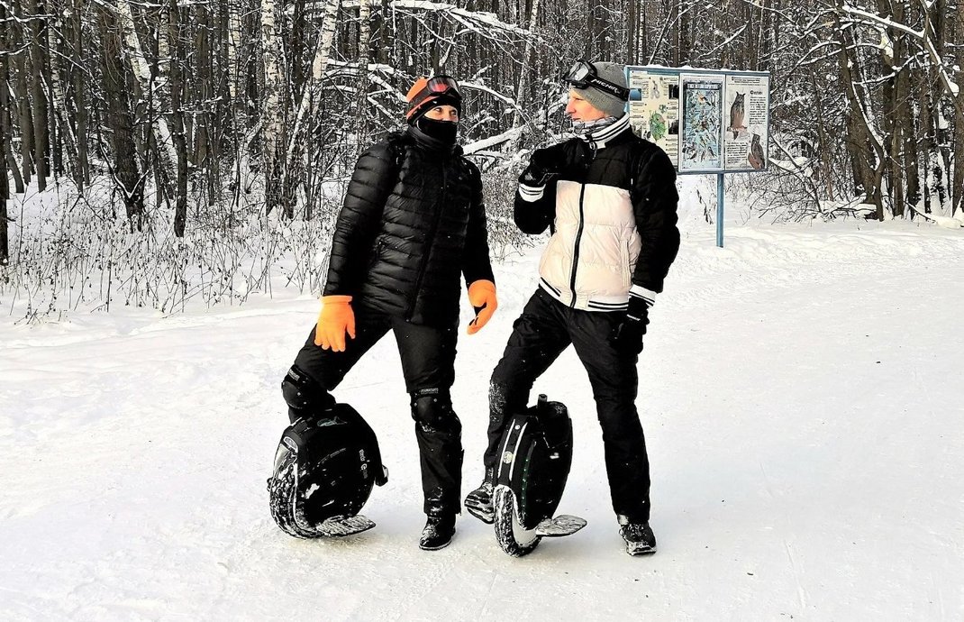 Моноколеса KingSong и NineBot зимой
