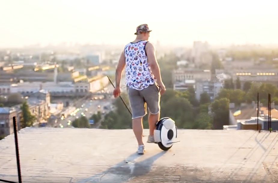 Моноколесо на крыше