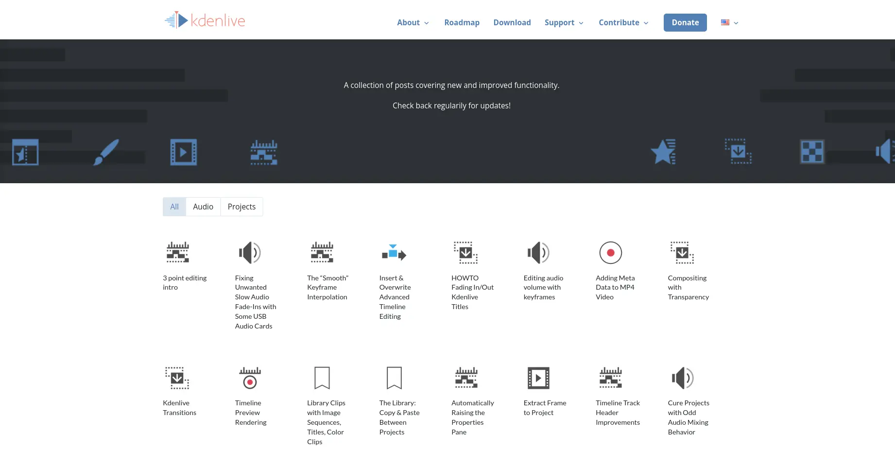 Плагины для видеоредактора Kdenlive