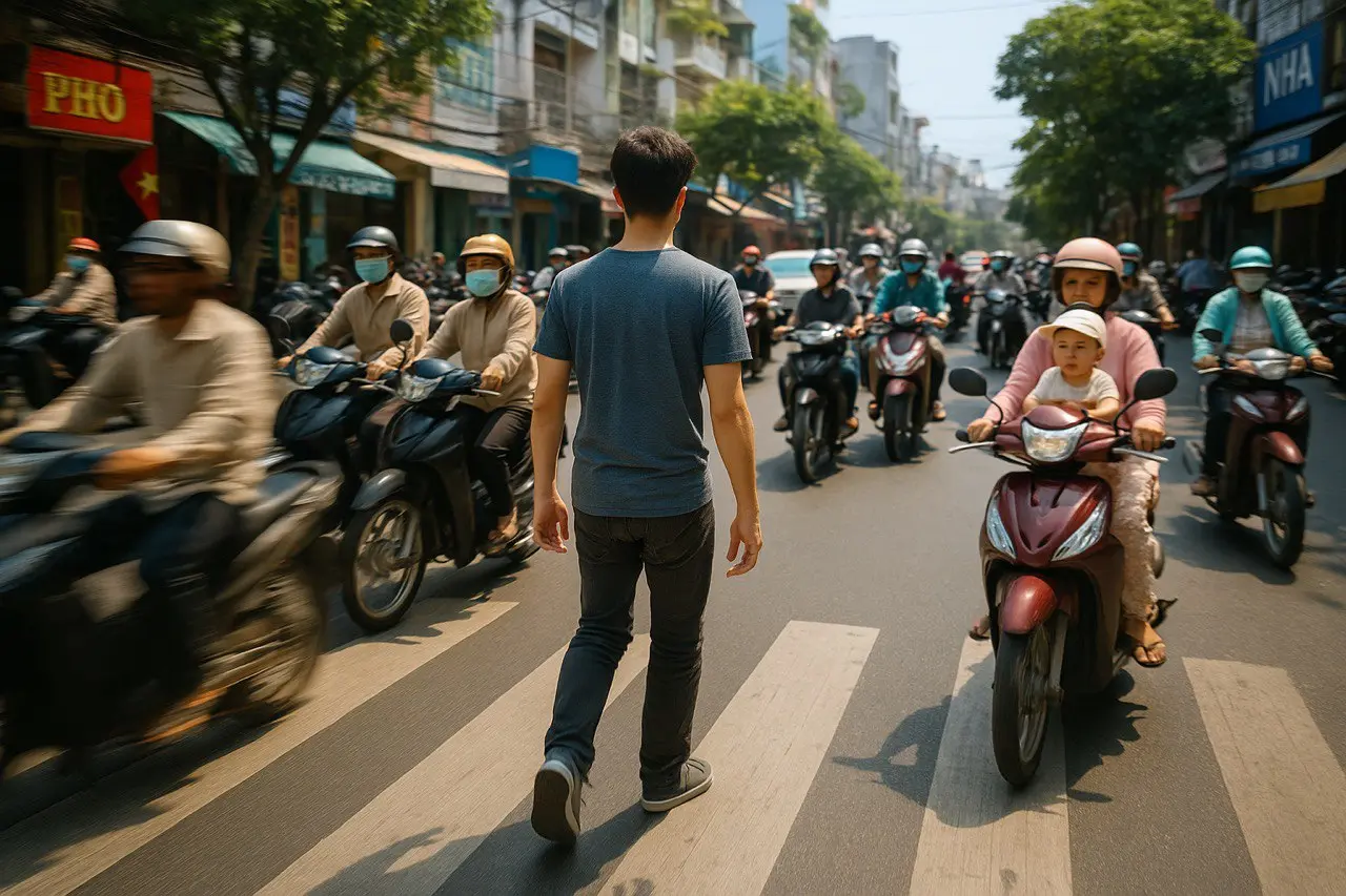 Почему во Вьетнаме не пропускают пешеходов