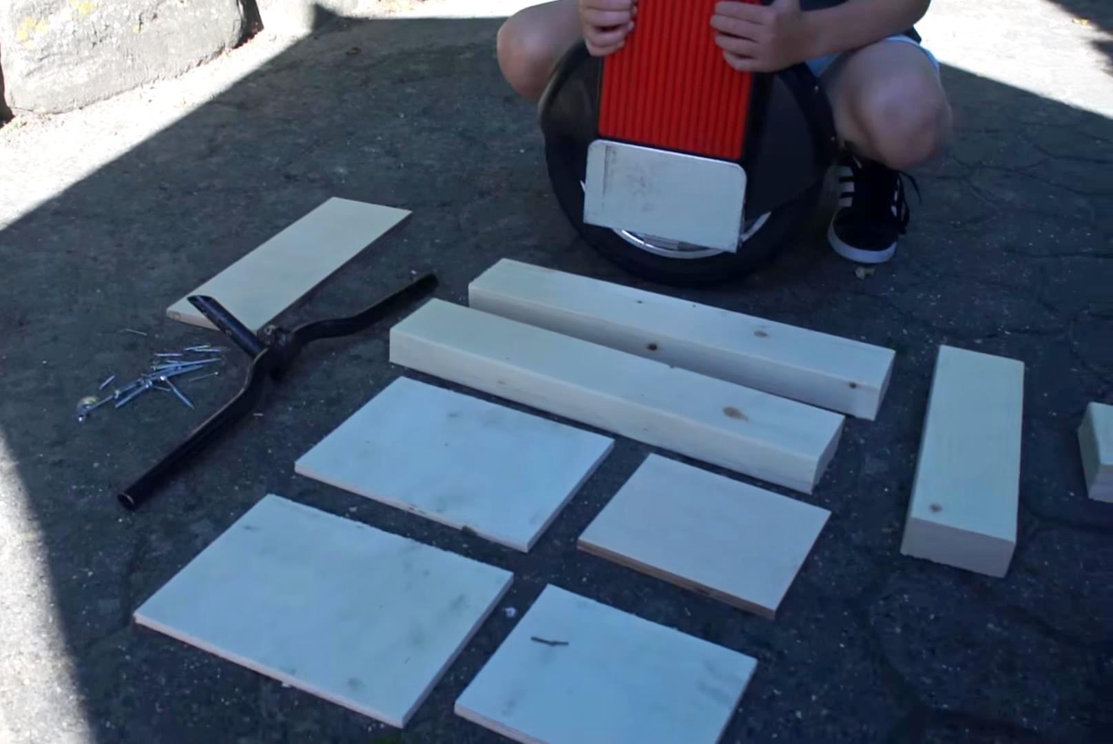 Все для сборки моноколеса с сиденьем