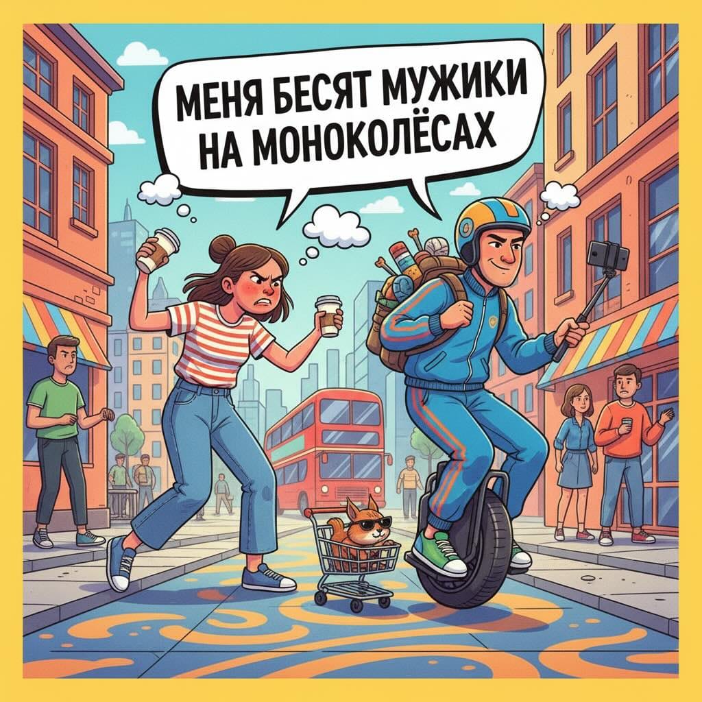 Меня бесят мужики на моноколесах
