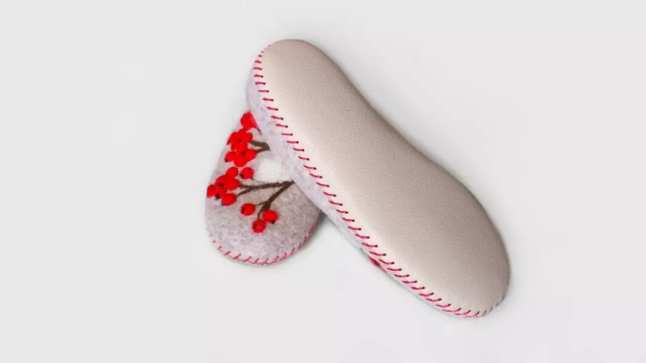 Кожаная подошка для тапок