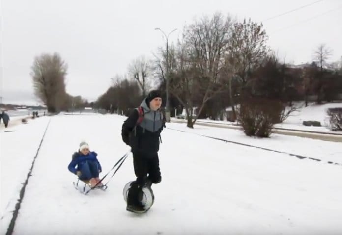 Моноколесо буксир