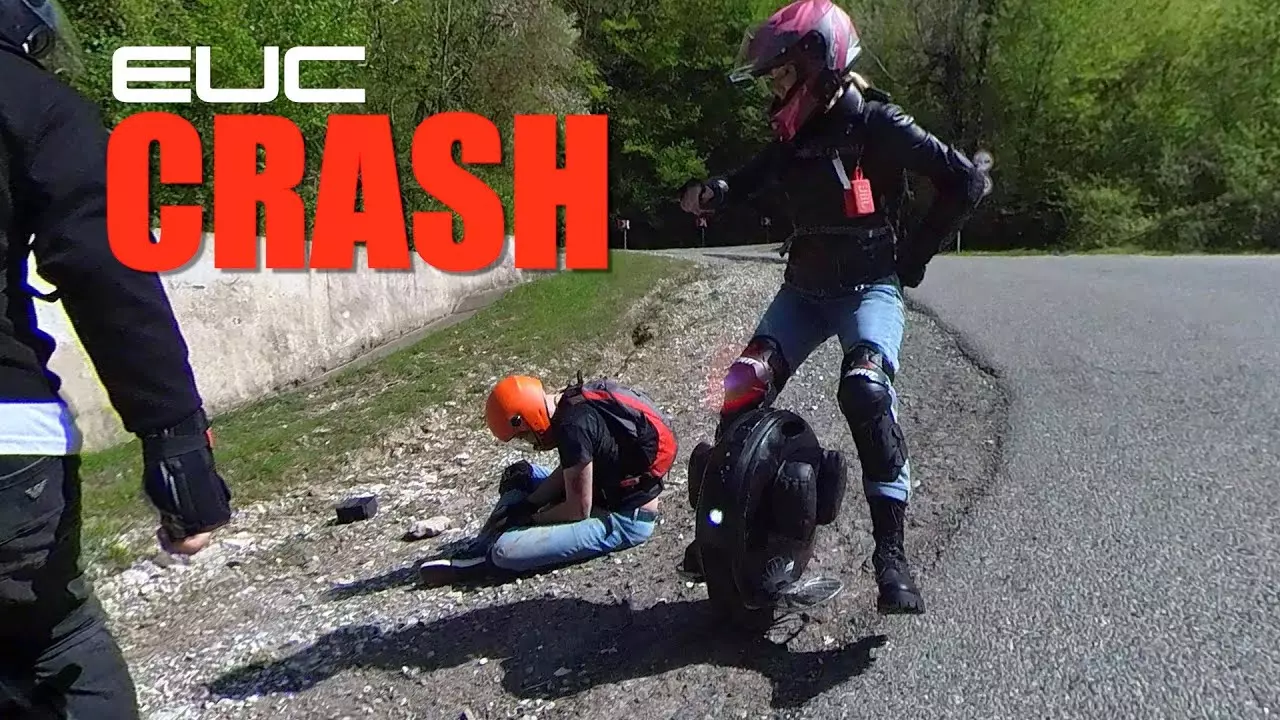 Падение EUC райдера - скорая