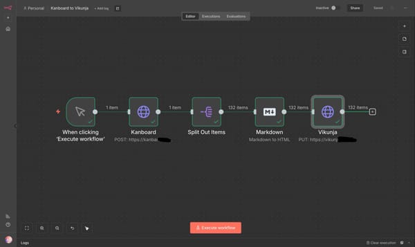 Перенос задач из Kanboard в Vikunja