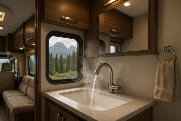 Горячая вода в доме на колесах