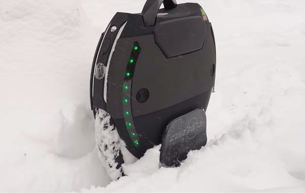 Моноколесо зимой