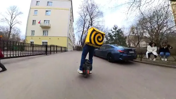 Последняя смена курьера Яндекса на моноколесе KingSong KS16X