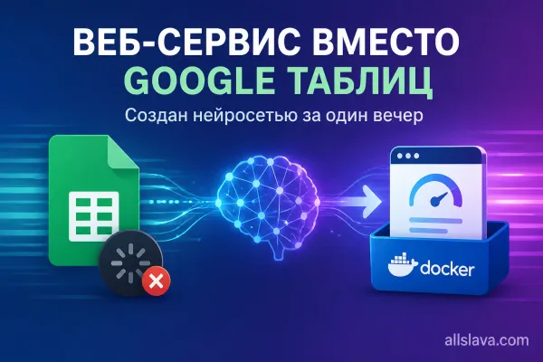 Как мы с нейросетью за вечер написали свой веб-сервис вместо Google Таблиц — и забыли про тормоза и блокировки
